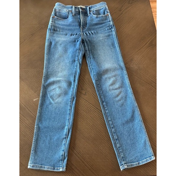 Madewell Stovepipe Jeans‎ Women's 23 Blue Medium Wash Full Length Mid Rise Denim - Picture 5 of 8
